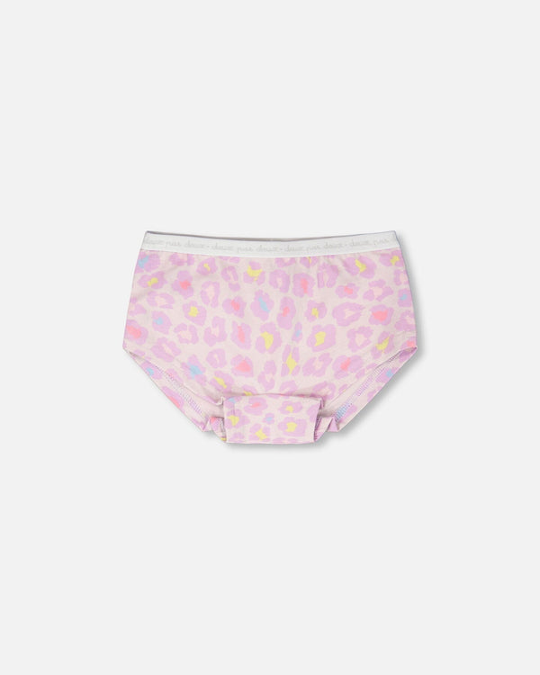 Organic Cotton Boyshort Panty Purple Animal Print - H30PG60_3H097