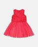 Sleeveless Textured Rosette Dress Pink - H30Q40_06002
