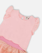 Bi-Material Dress Pale Pink - H30Q90_06060