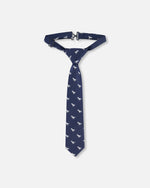 Neck Tie Blue Dino Print - H30RCR_3H213