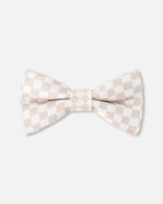 Bow Tie White And Sand Check - H30RNP_3H214