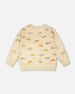 French Terry Sweatshirt Beige Jeep Print - H30S31_3H101