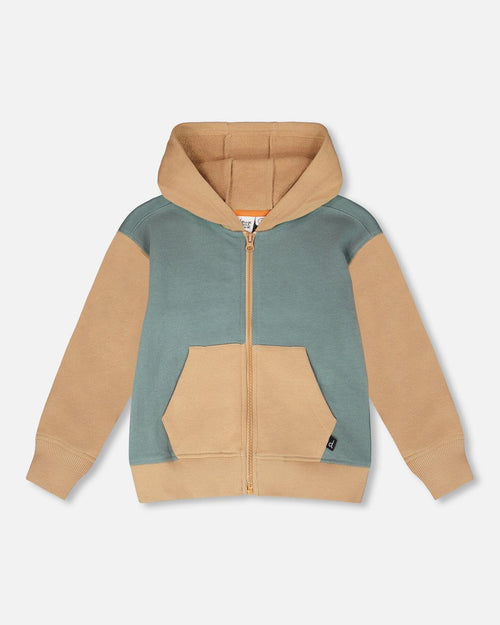 Hooded French Terry Cardigan Mint Green - H30S32_03008