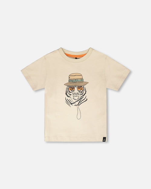 Organic Cotton Short Sleeve T-Shirt Off White - H30S70_01001