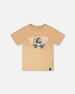 Organic Cotton Short Sleeve T-Shirt Beige - H30S70_01720