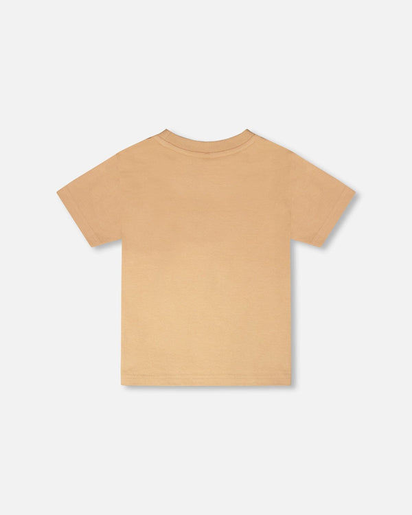 Organic Cotton Short Sleeve T-Shirt Beige - H30S70_01720