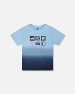 Organic Cotton Short Sleeve T-Shirt Blue Gradient - H30T70_3H187