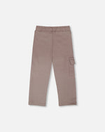 French Terry Sweatpants With Cargo Pocket Taupe - H30U23_01490