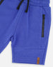 French Terry Shorts With Cross Seams Royal Blue - H30U26_04640