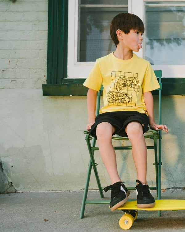 French Terry Shorts With Cross Seams Black - H30U26_09990