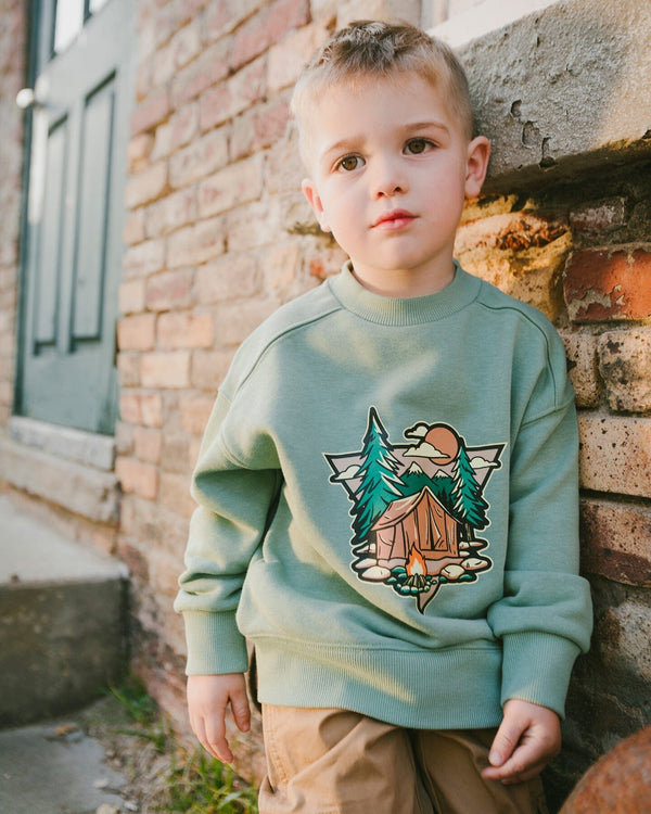 French Terry Sweatshirt Pale Green - H30U30_03350