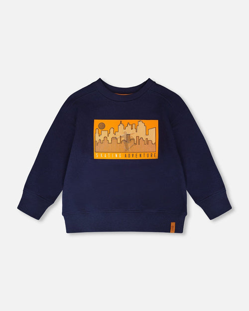 French Terry Sweatshirt Dark Blue - H30U34_04810