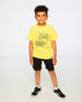 Organic Cotton Jersey T-Shirt With Gamer Print Yellow - H30U78_02200
