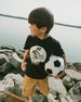 Organic Cotton Jersey T-Shirt With Dino On Bike Print Black - H30U79_09990