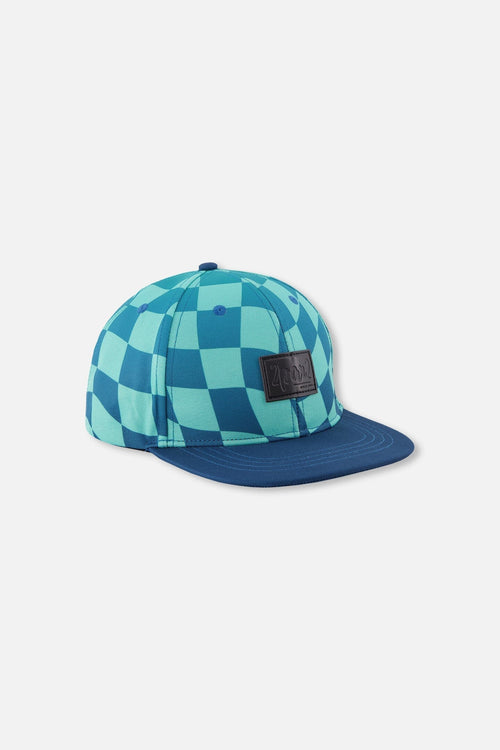 Cap Teal Printed Checkerboard - H30VBC_3H190