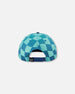 Cap Teal Printed Checkerboard - H30VBC_3H190
