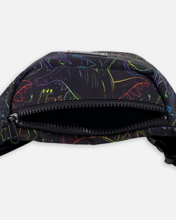 Fanny Pack Black Dinosaur Print - H30VF_3H162