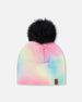Stretch Jersey Hat Multicolored With Pompom - H30W20_3H018
