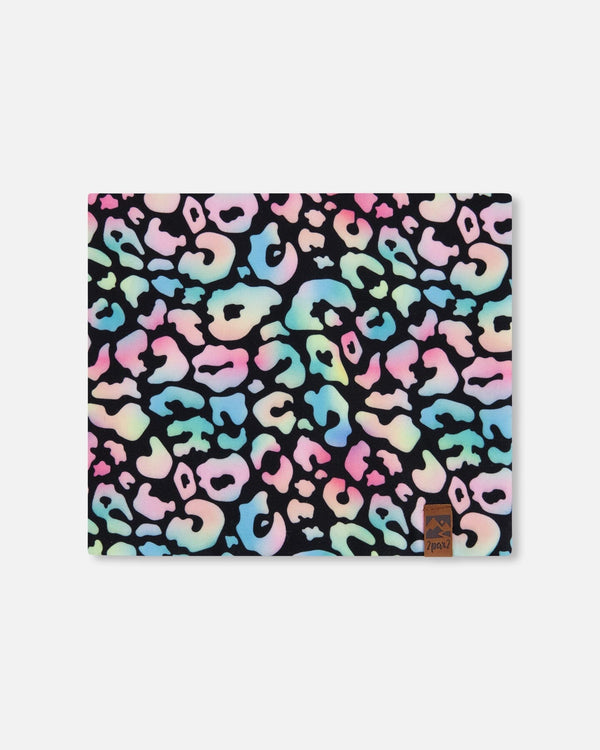 Stretch Jersey Neck Tube Black Animal Print - H30W21_3H010