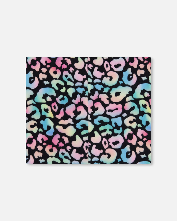 Stretch Jersey Neck Tube Black Animal Print - H30W21_3H010