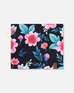 Stretch Jersey Neck Tube Black Printed Flowers - H30W21_3H011