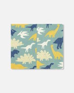 Stretch Jersey Neck Tube Green Dinosaur Print - H30W21_3H028