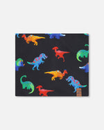 Stretch Jersey Neck Tube Black Dinosaur Print - H30W21_3H032