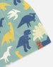Stretch Jersey Beanie Green Dinosaur Print - H30W22_3H028