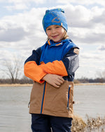 Stretch Jersey Beanie Blue Printed Smileys - H30W22_3H030