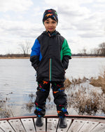 Stretch Jersey Beanie Black Dinosaur Print - H30W22_3H032