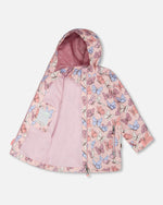Mid-Season Jacket Pink Printed Butterflies - H30W32_3H007