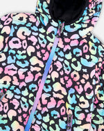 Quilted Mid-Season Jacket Black Animal Print - H30W45_3H010