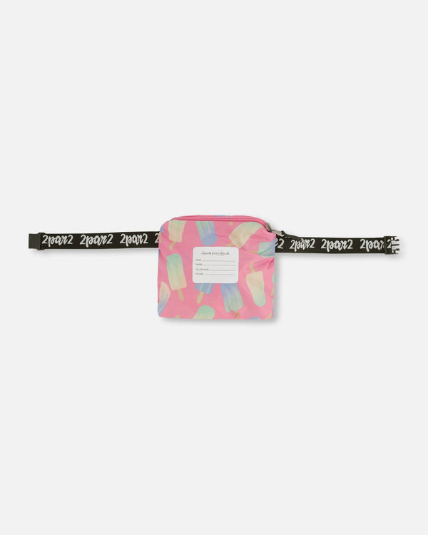 Packable Windbreaker In Polyester Pink Lollipop Print Outerwear Deux par Deux