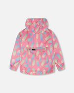 Packable Windbreaker In Polyester Pink Lollipop Print Outerwear Deux par Deux