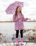 Rain Jacket In Polyurethane Pink Heart Print - H30W50_3H024