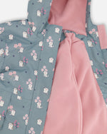 Two-Piece Mid-Season Outerwear Set Green Cat Print - H30W51_3H001