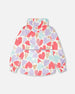 Two-Piece Mid-Season Outerwear Set White Heart Print - H30W51_3H002