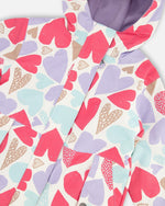 Two-Piece Mid-Season Outerwear Set White Heart Print - H30W51_3H002