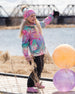 Two-Piece Mid-Season Outerwear Set Multicolored Printed Smileys - H30W51_3H012