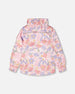 Two-Piece Mid-Season Outerwear Set Pink Flower Print - H30W52_3H004
