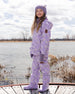 3-In-1 Two-Piece Mid-Season Outerwear Set Purple Daisy Print - H30W53_3H009