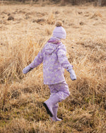 3-In-1 Two-Piece Mid-Season Outerwear Set Purple Daisy Print - H30W53_3H009