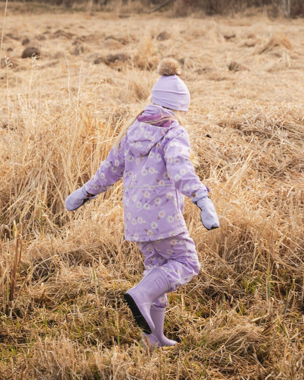 3-In-1 Two-Piece Mid-Season Outerwear Set Purple Daisy Print - H30W53_3H009