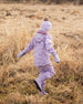 3-In-1 Two-Piece Mid-Season Outerwear Set Purple Daisy Print - H30W53_3H009