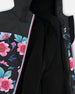 3-In-1 Two-Piece Mid-Season Outerwear Set Black Printed Flowers - Black Inner Jacket - H30W54_04200