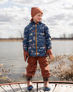 3-In-1 Two-Piece Mid-Season Outerwear Set Blue Dog Print - H30W57_3H033