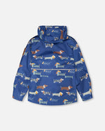 3-In-1 Two-Piece Mid-Season Outerwear Set Blue Dog Print - H30W57_3H033