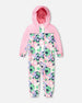 Kids Mid-Season One-Piece Outerwear Black Printed Flowers - H30W70_3H003