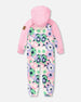 Kids Mid-Season One-Piece Outerwear Black Printed Flowers - H30W70_3H003