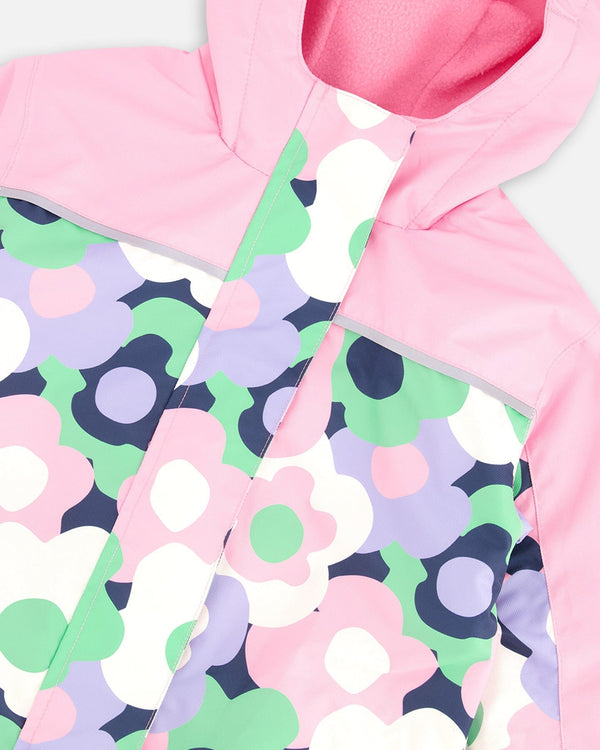 Kids Mid-Season One-Piece Outerwear Black Printed Flowers - H30W70_3H003